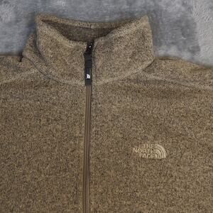 The North Face 1/4 Zip Pullover Fleece Men's size M Olive Green Outdoors Hiking